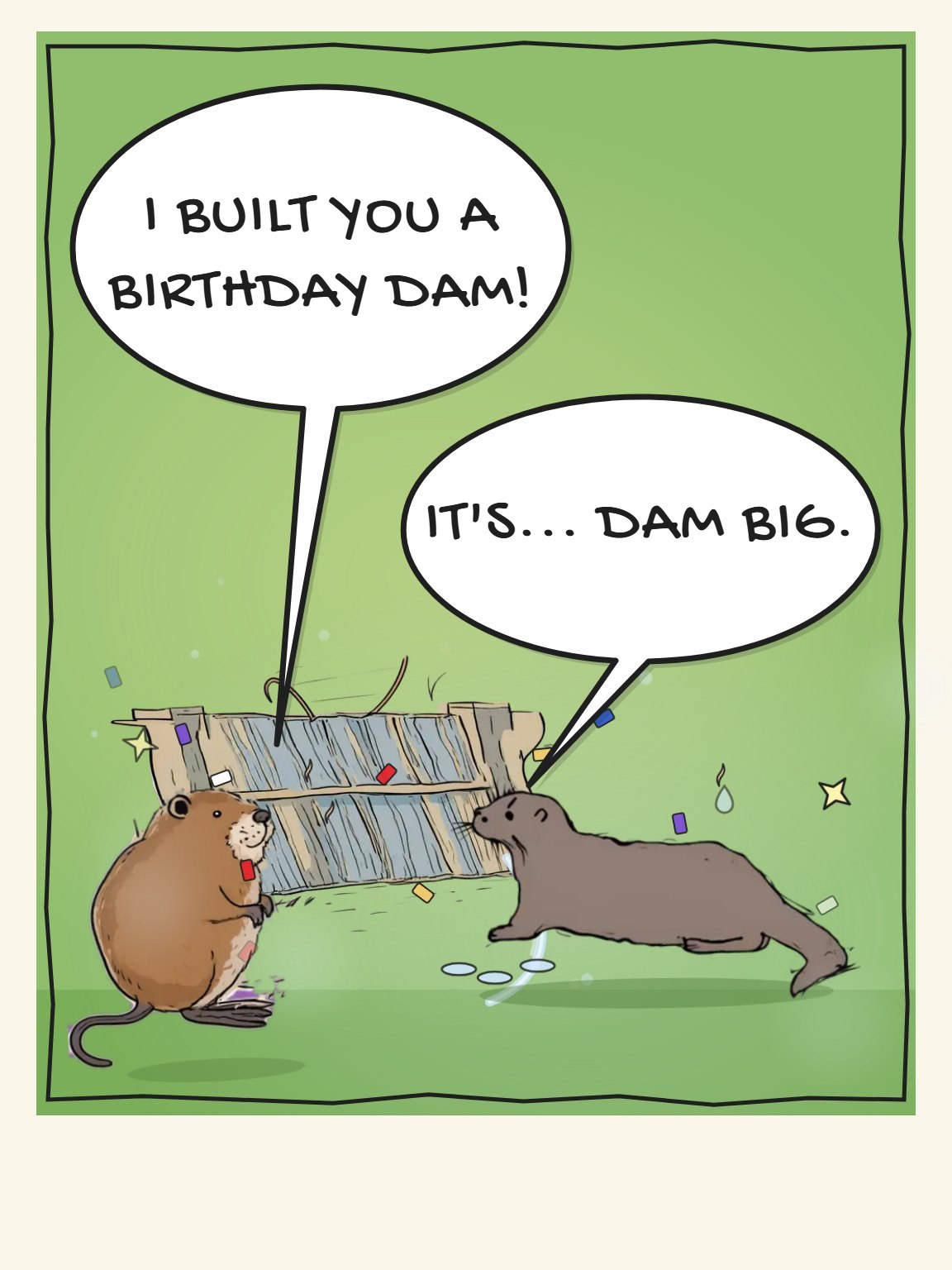 Birthday Dam Funny Birthday Card