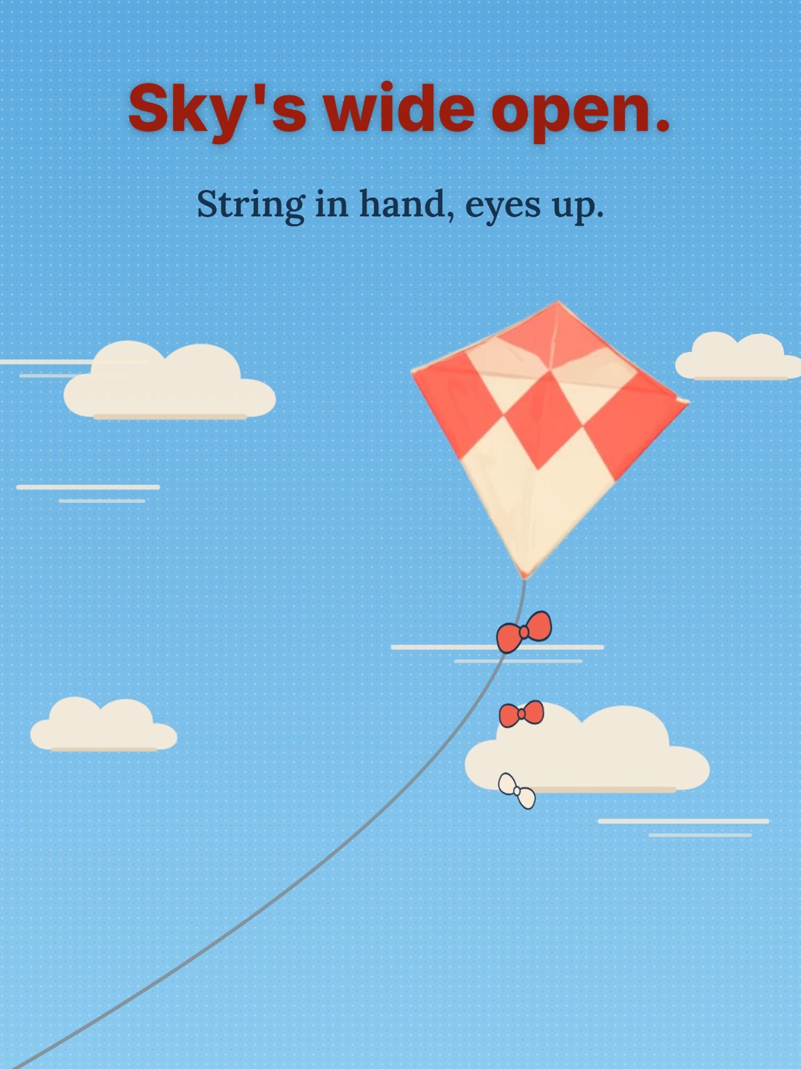 Kite Weather Good Luck Card