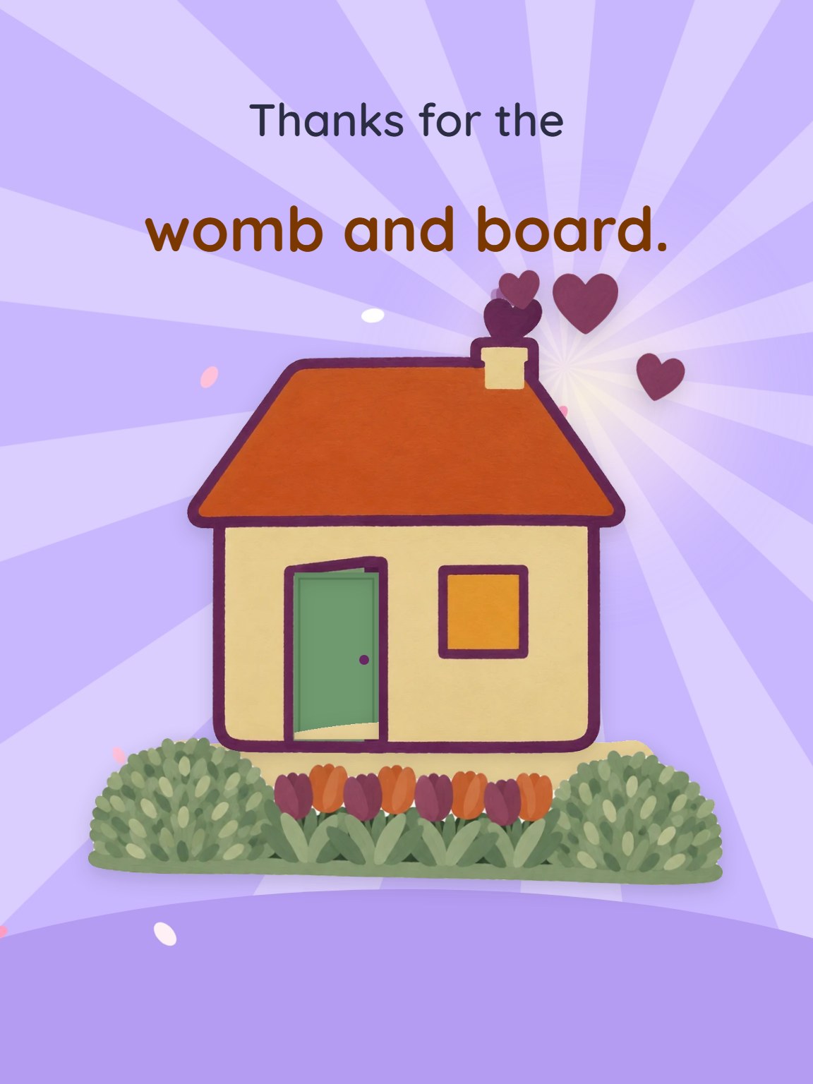 Womb and Board Mother's Day Card