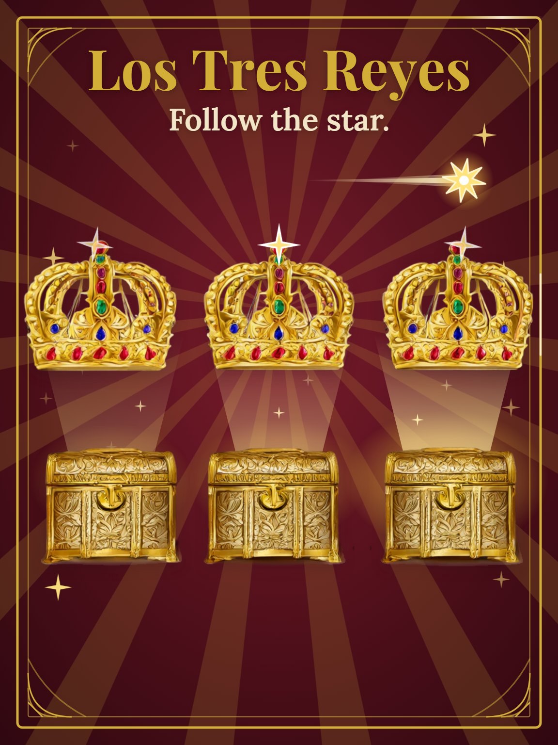 Three Crowns Día de Reyes Card