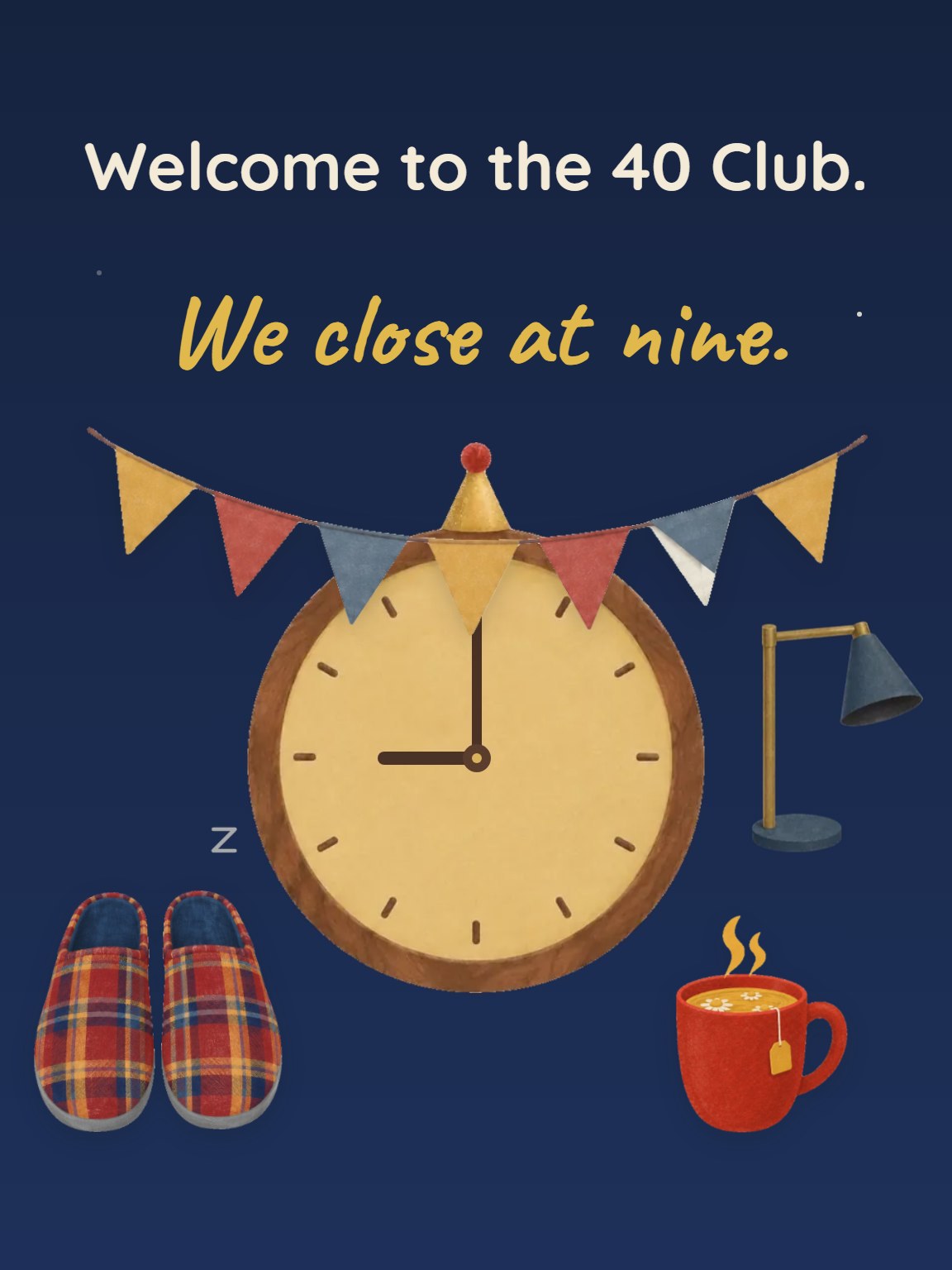 The 40 Club Birthday Card