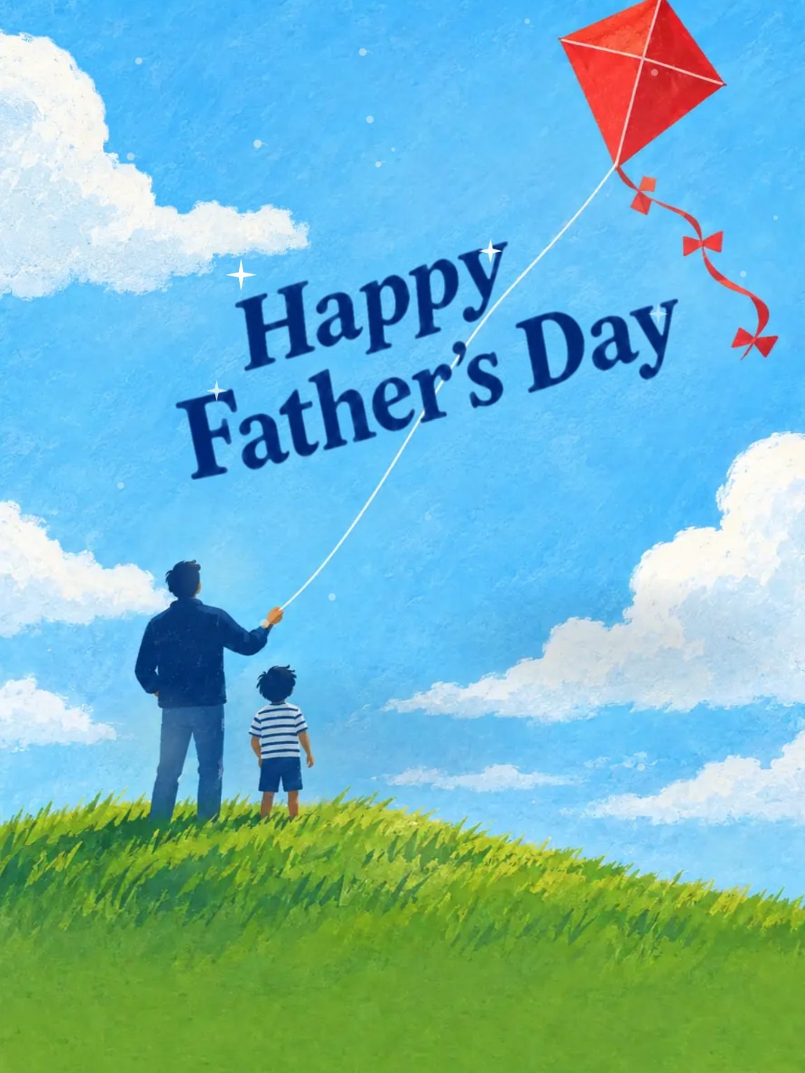 Hilltop Kite Father's Day Card
