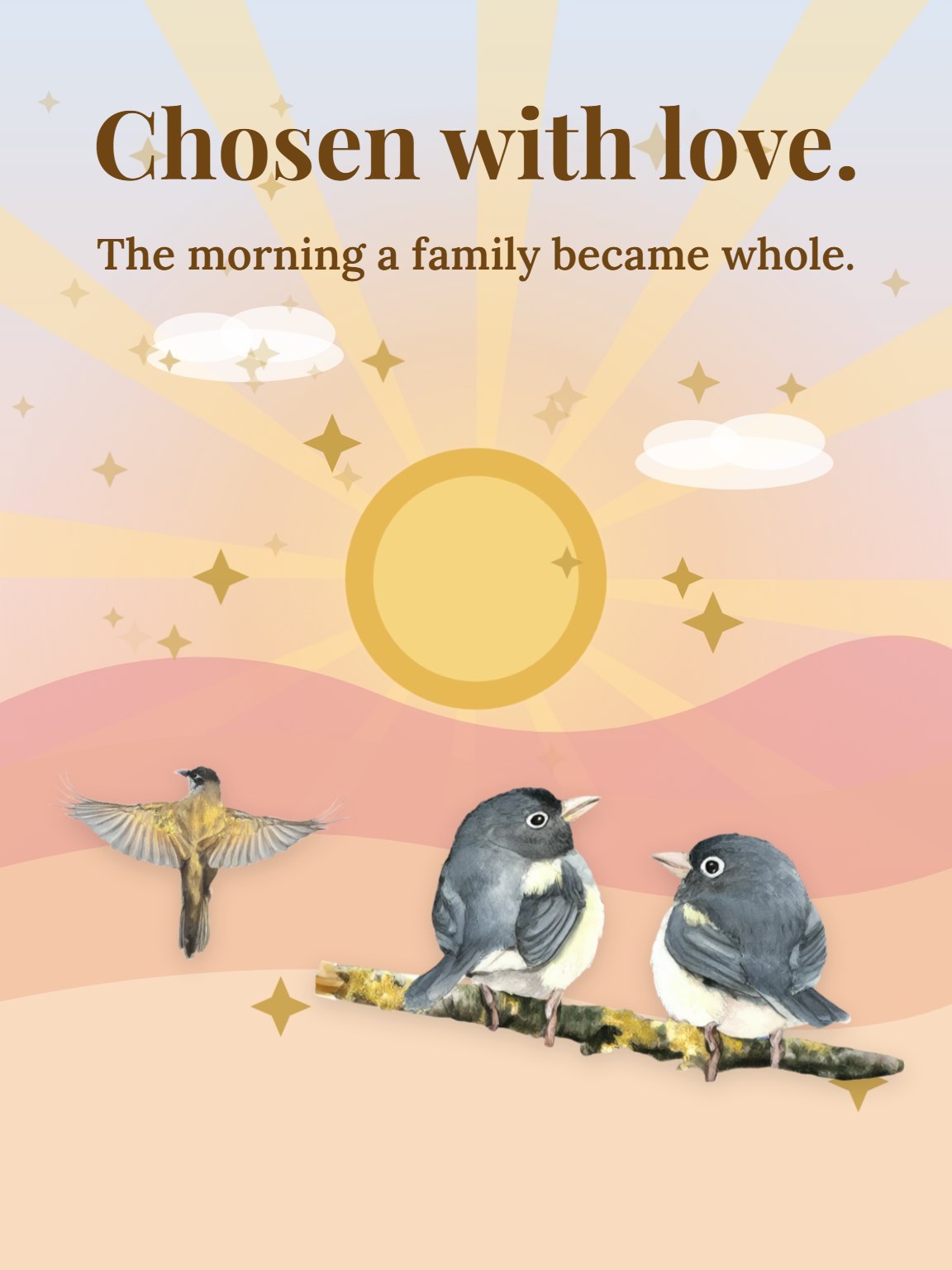 Chosen at Dawn Adoption Congratulations Card