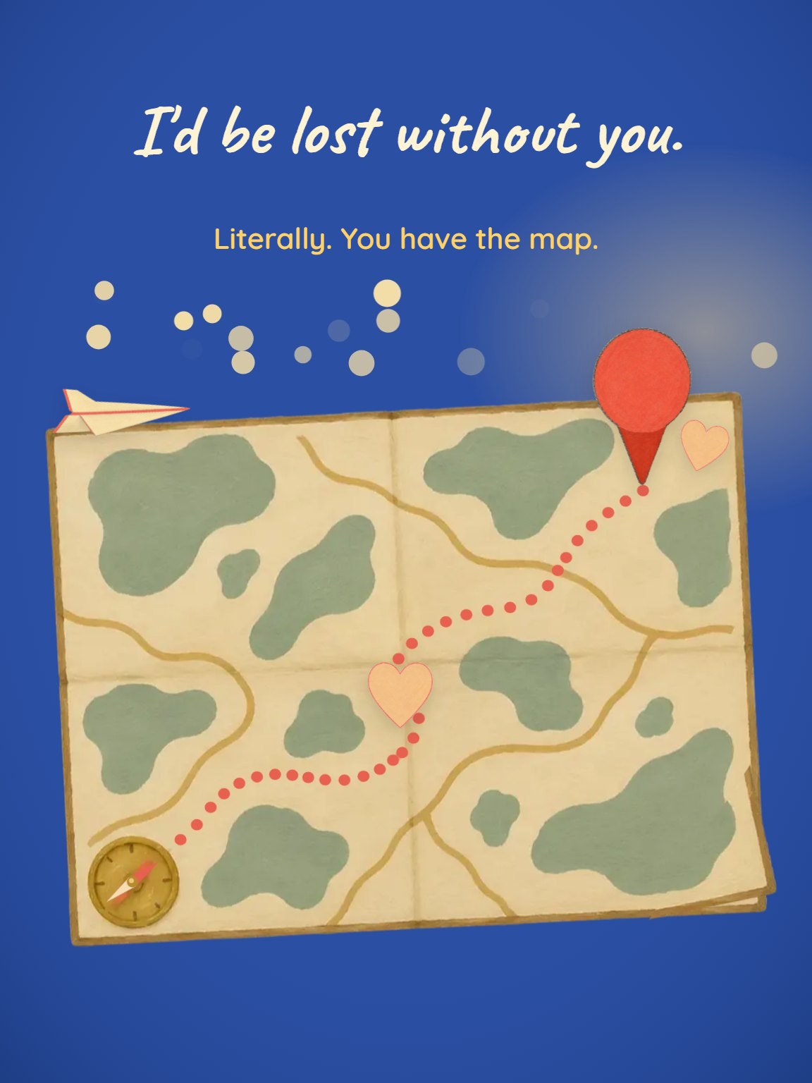 Lost Without You Anniversary Card