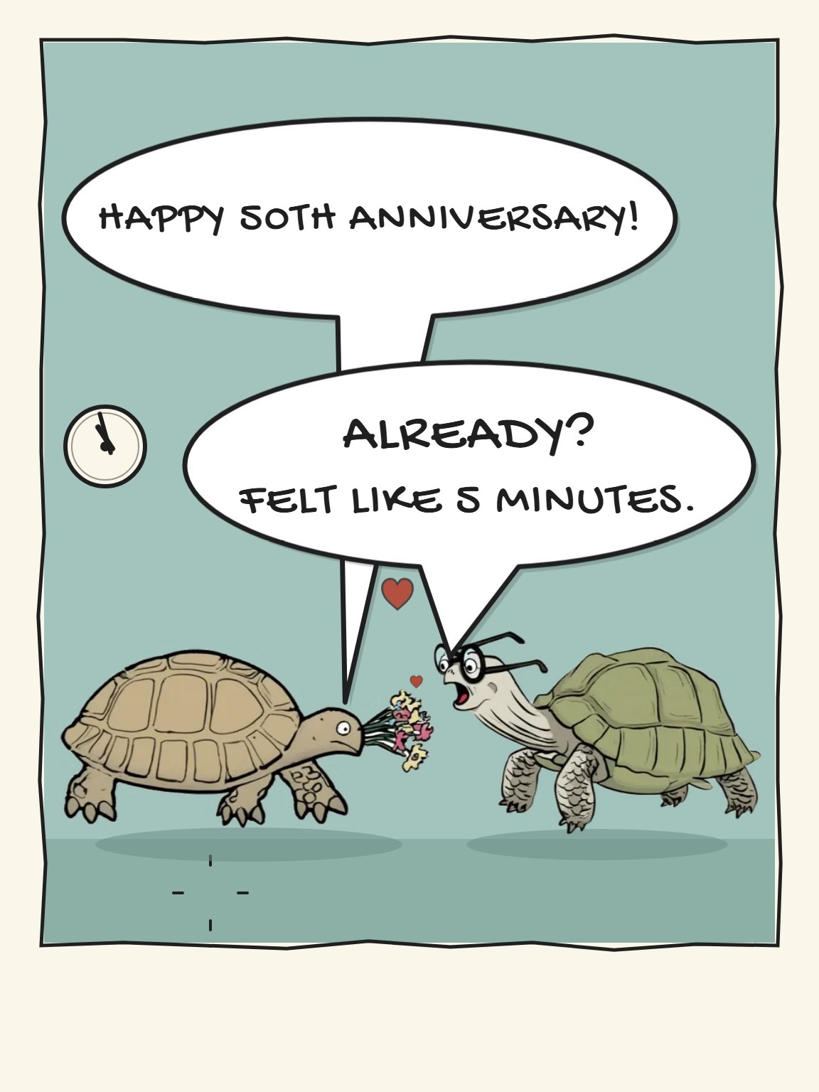 Felt Like Five Minutes Anniversary Card