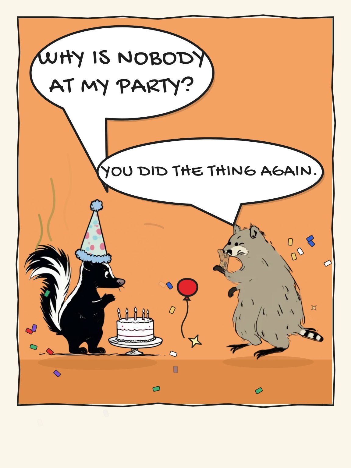Did the Thing Funny Birthday Card