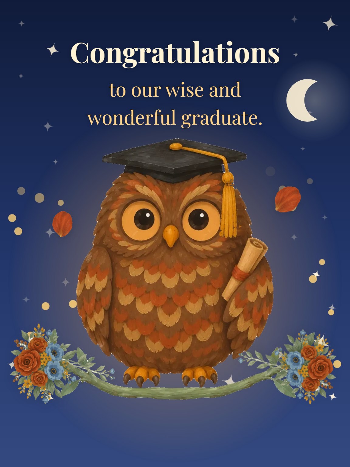 Wise and Wonderful Graduation Card
