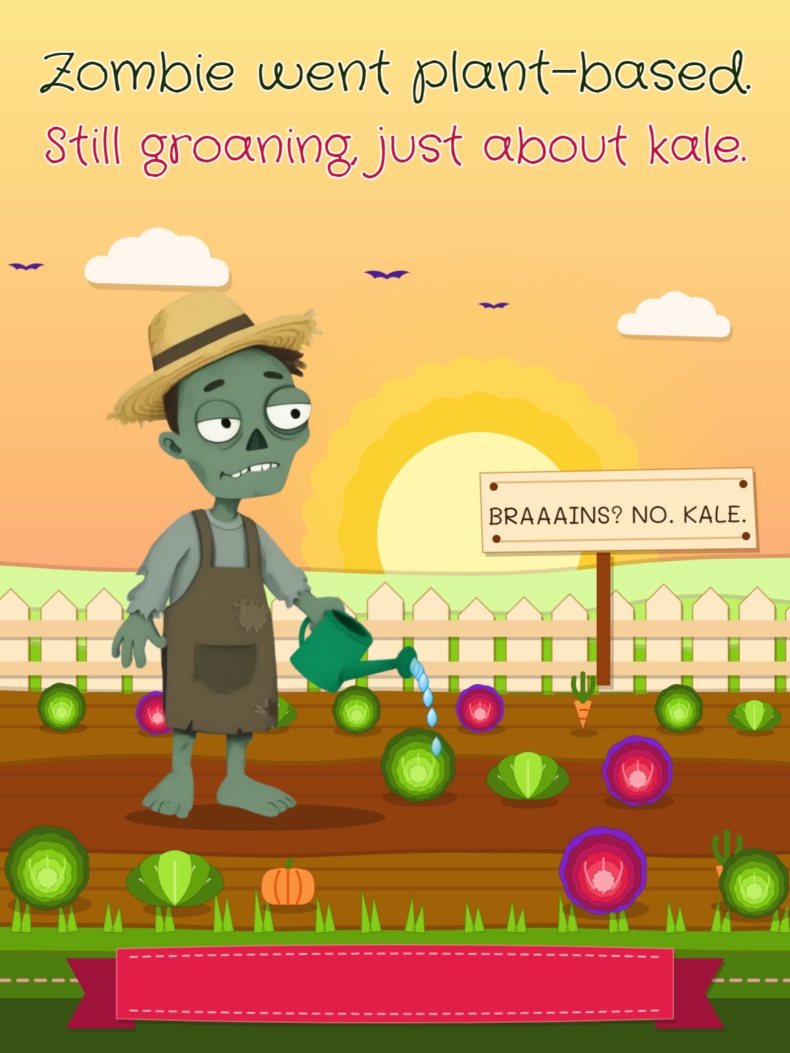 Zombie Garden Party Halloween Card
