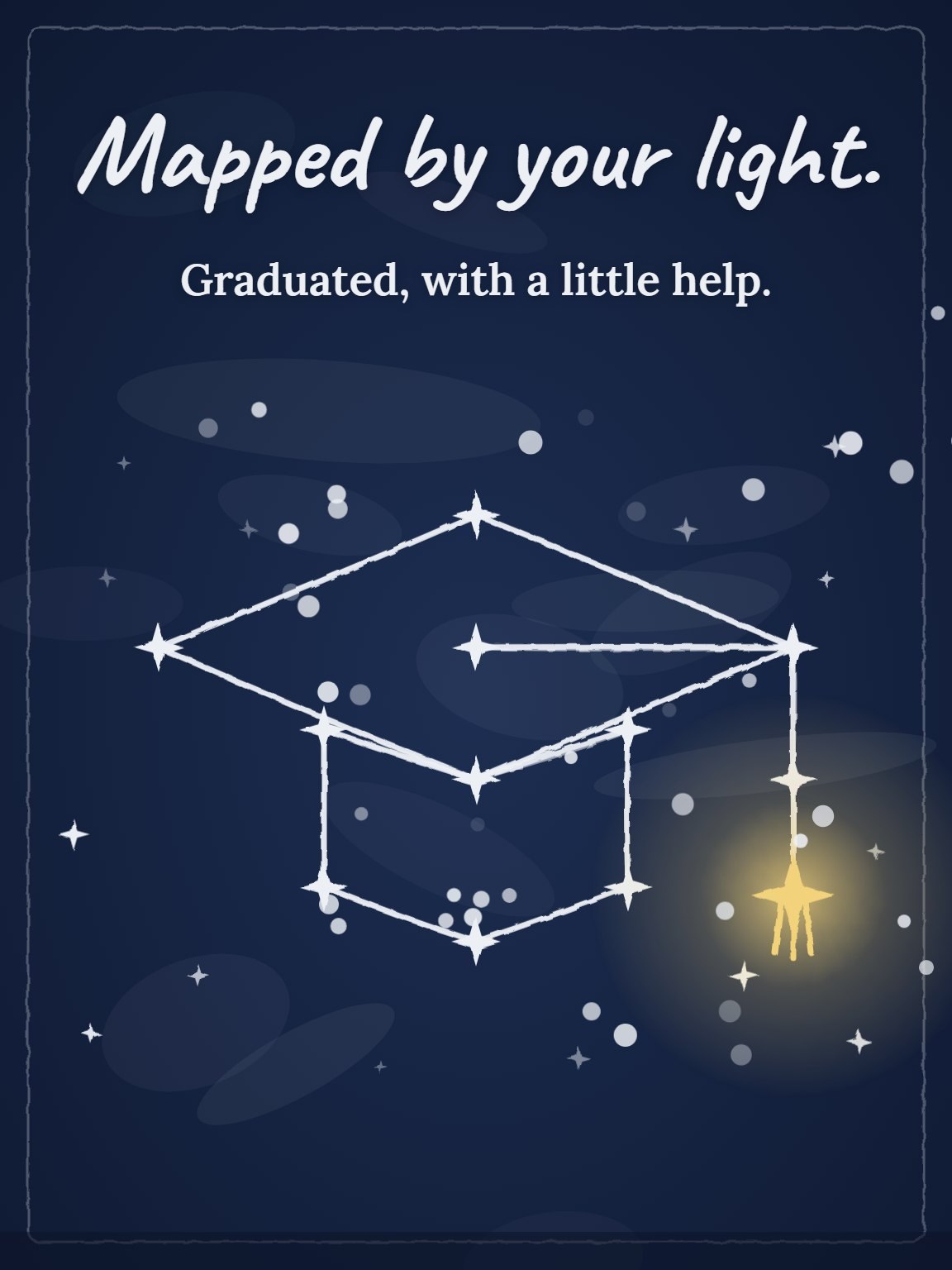 My Constellation Graduation Thank You Card