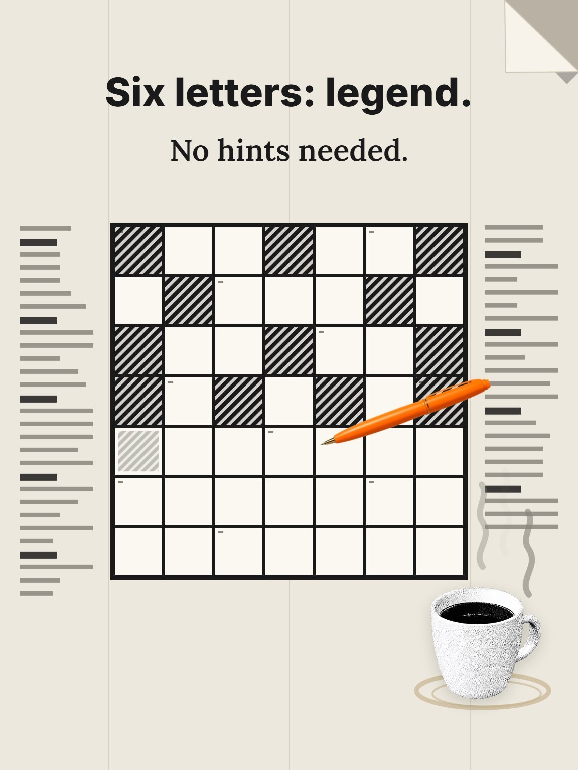 Sunday Crossword Dad Birthday Card