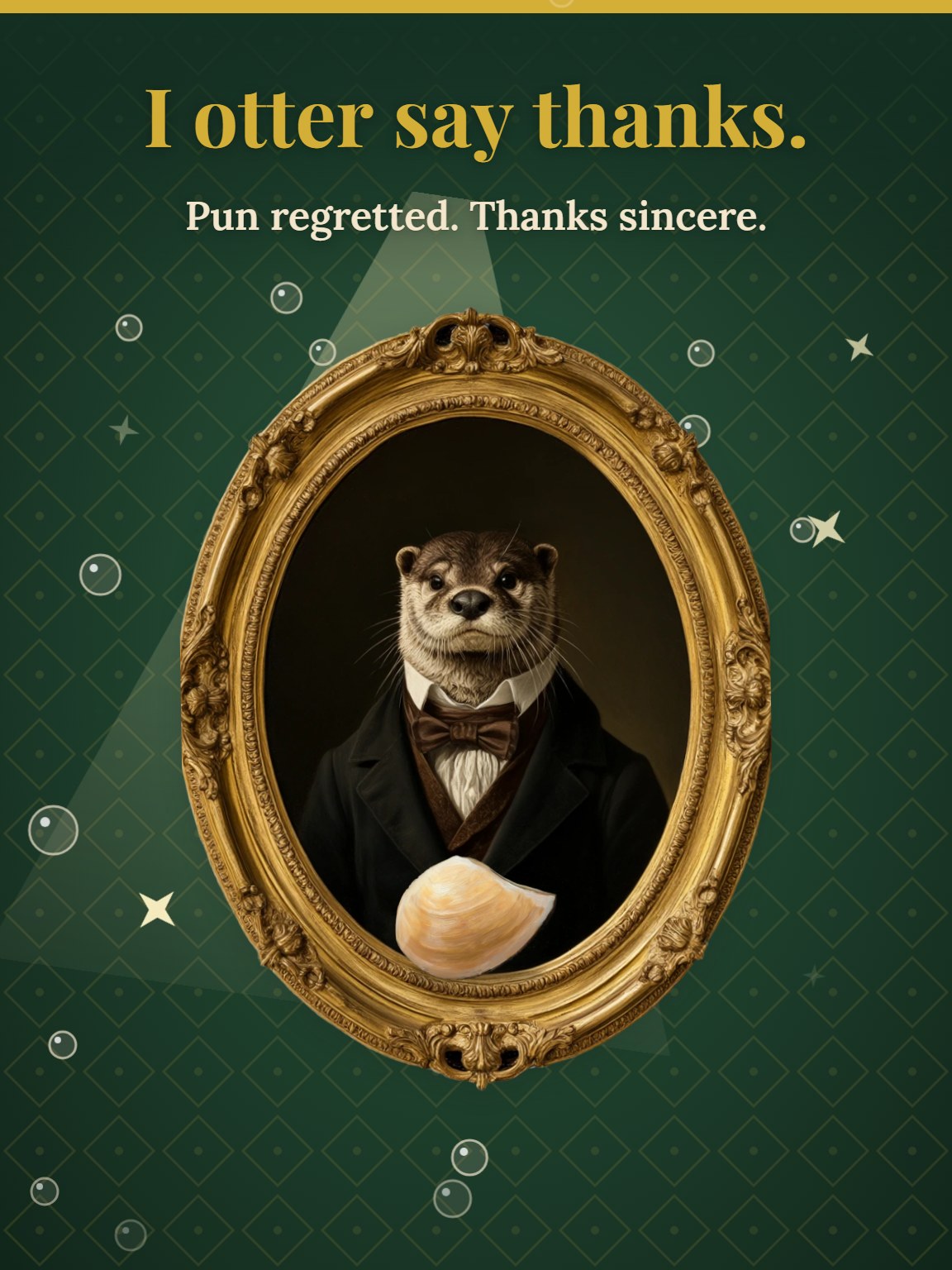 I Otter Say Thank You Card