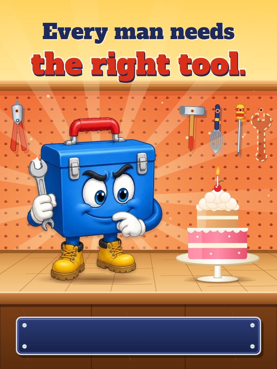 Frosting Spanner Men's Birthday Card