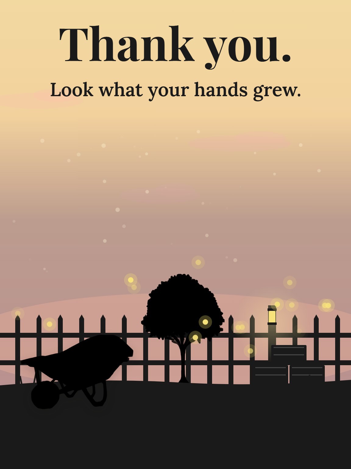 Hands at Dusk Volunteer Thank You Card