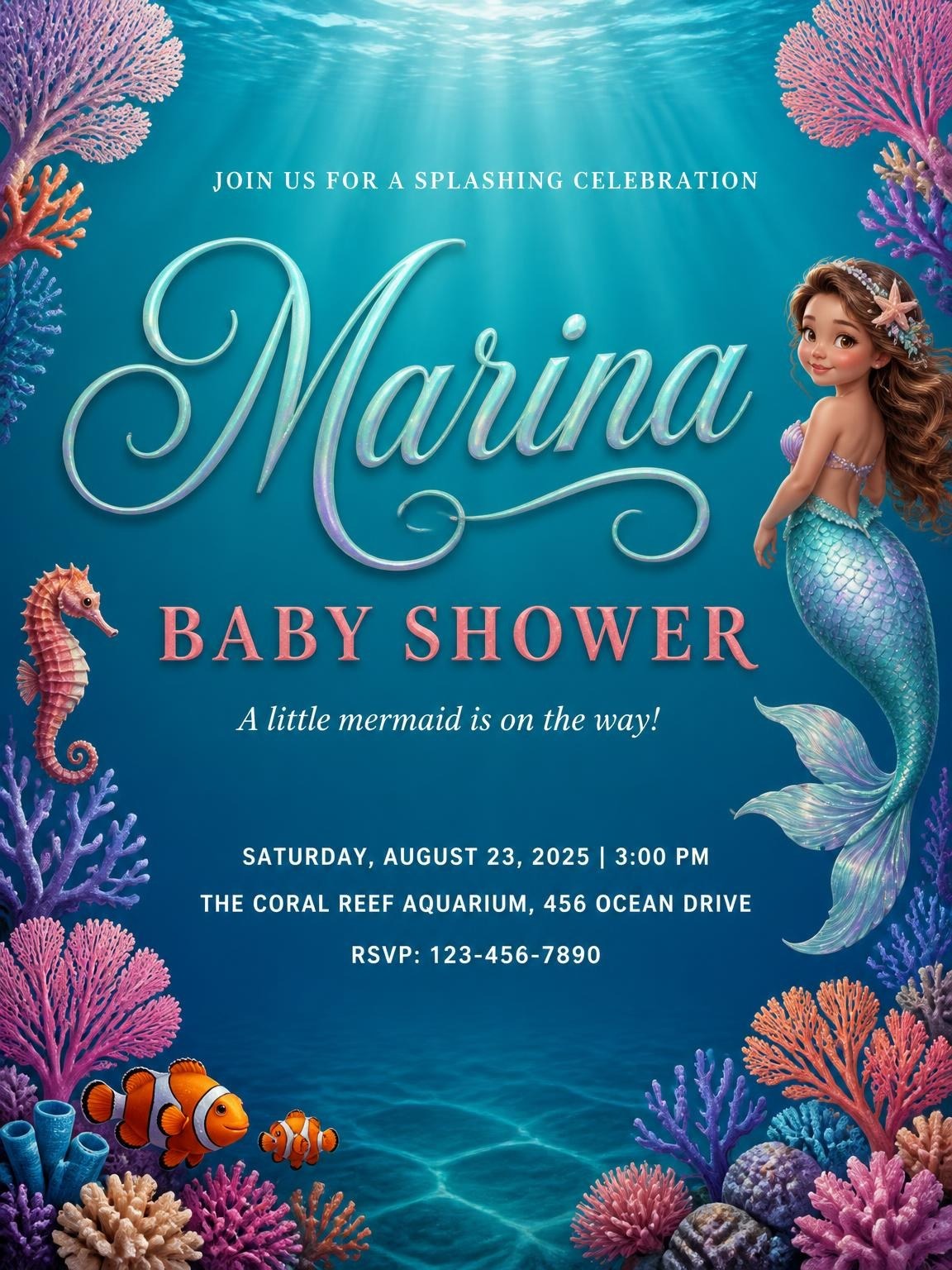 Deep Sea Mermaid Baby Shower