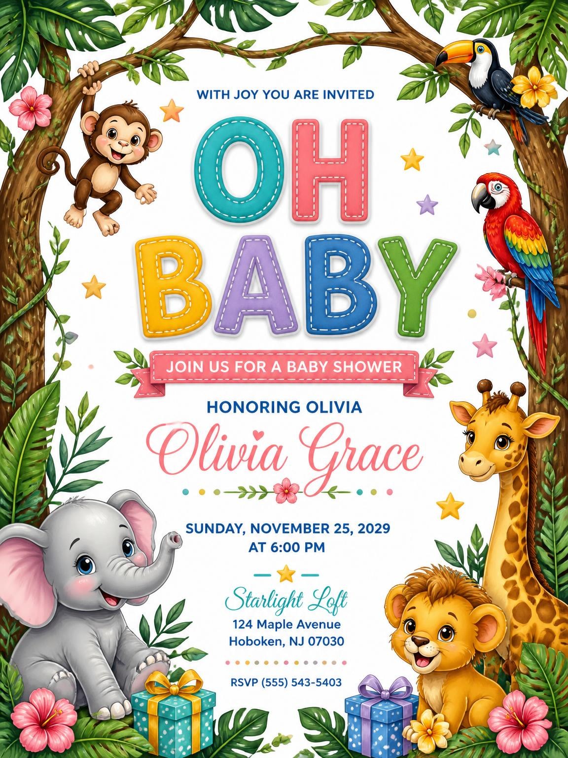 Tree Branch Baby Shower Invitation