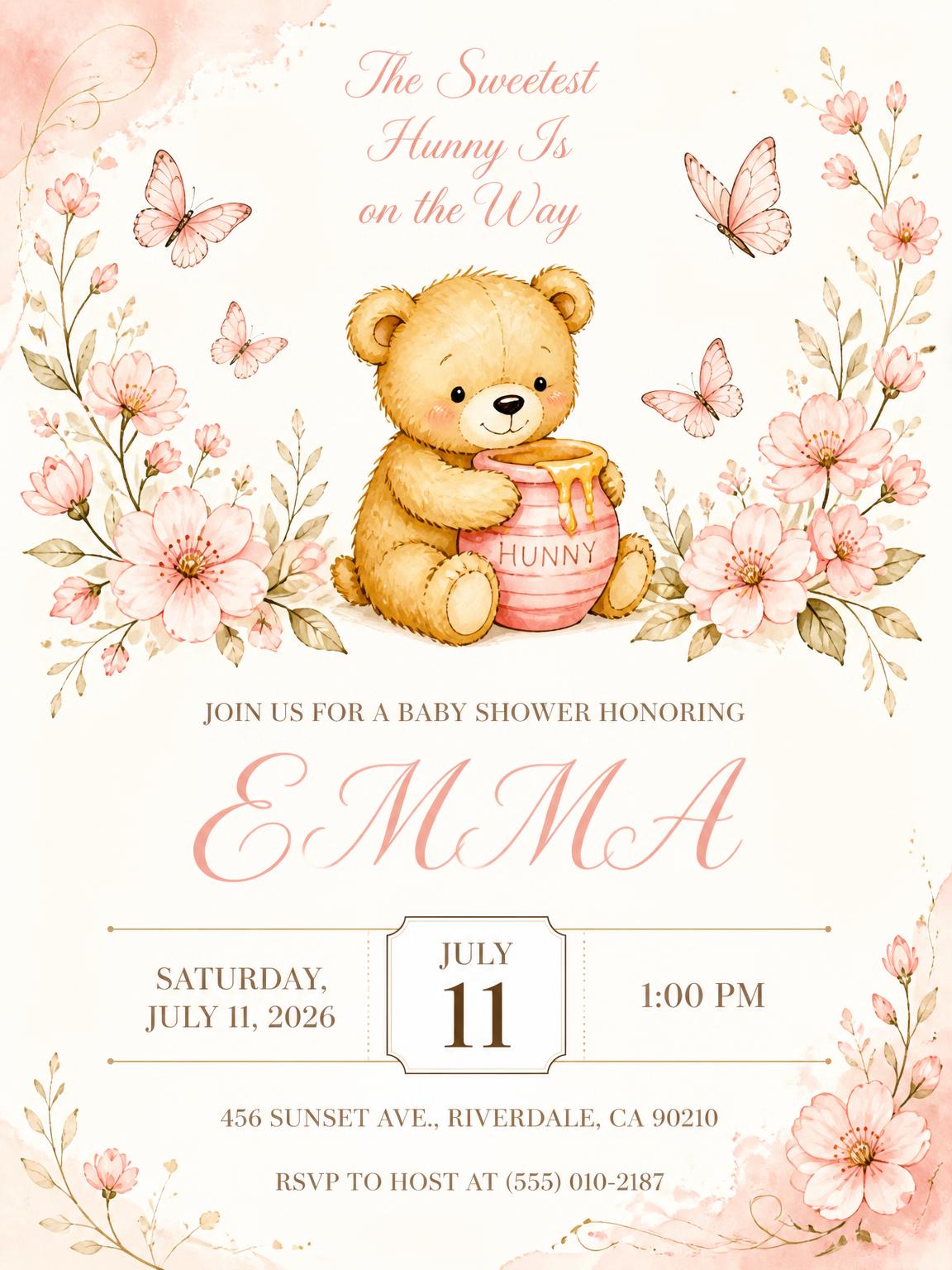 Sweetest Hunny Bear Baby Shower