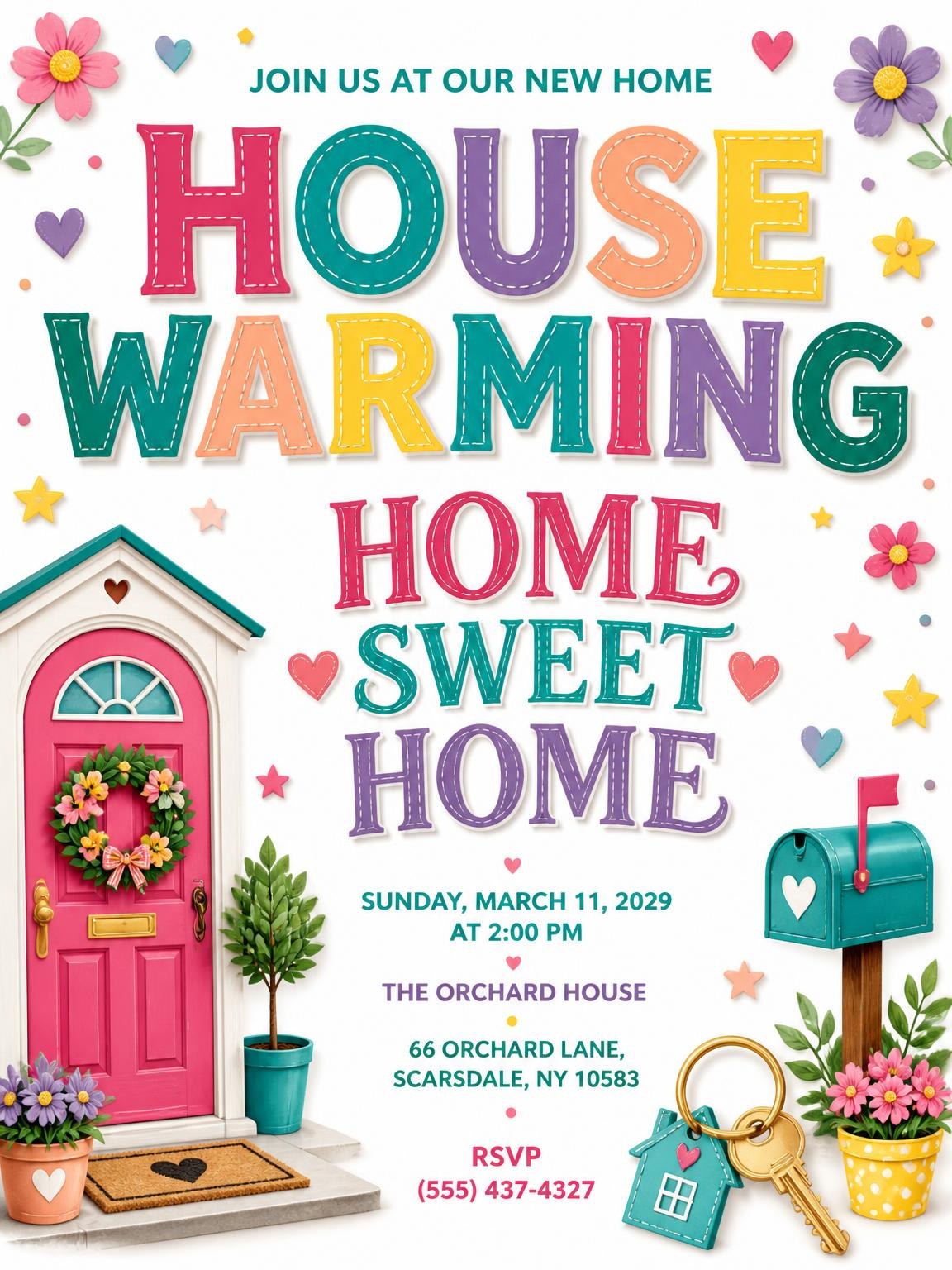 Front Door Housewarming Invitation