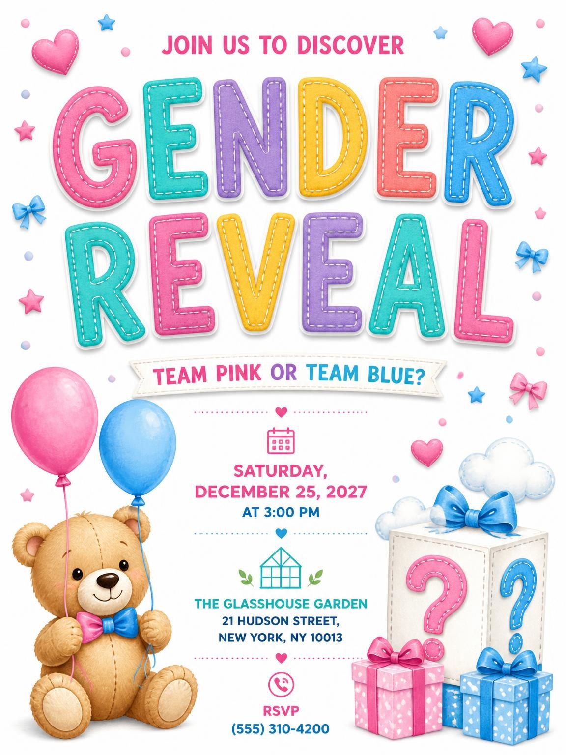 Mystery Gift Gender Reveal Invitation
