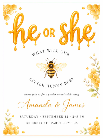 Little Hunny Bee Gender Reveal