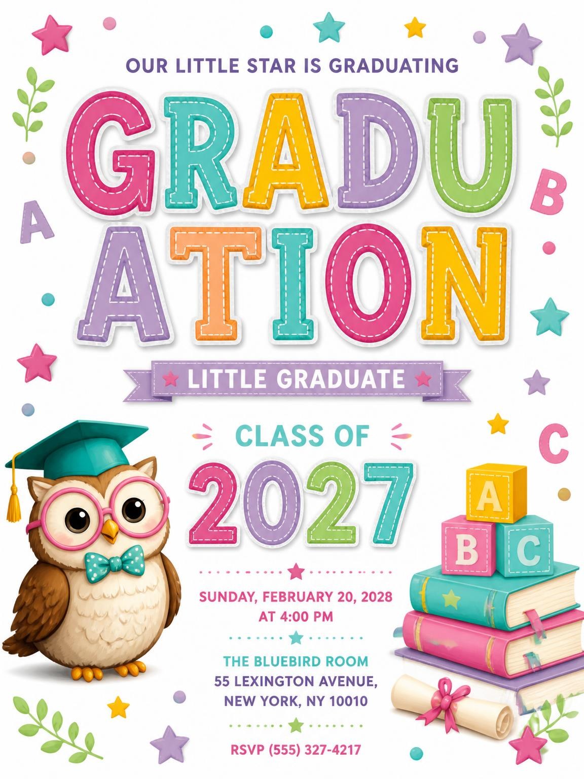 Graduate Owl Graduation Invitation