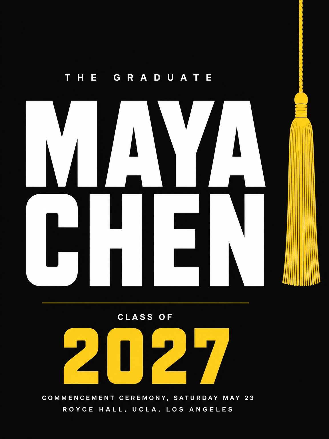 Swiss Poster Signal Yellow Graduation