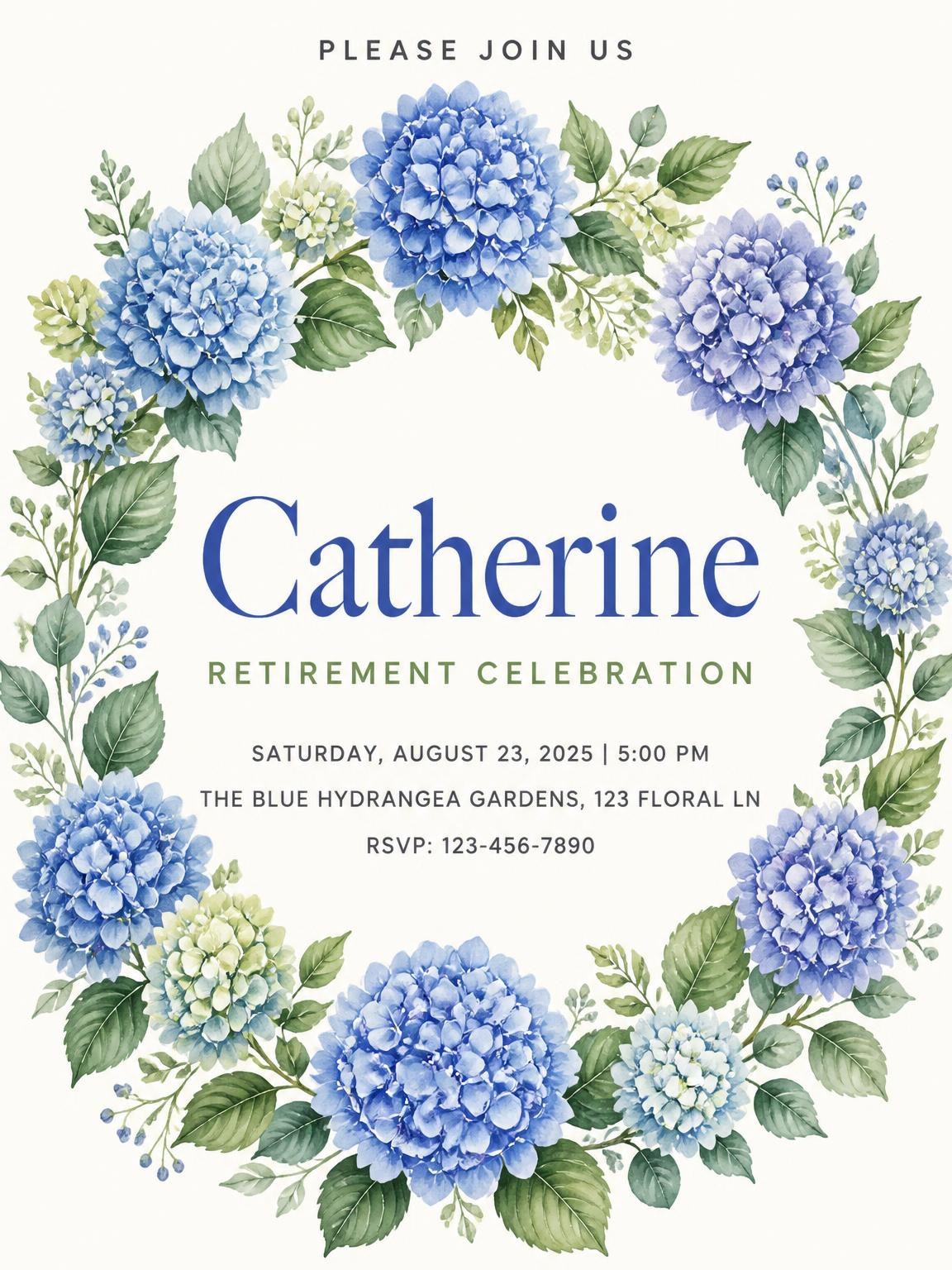 Foliage Retirement Celebration Invitation