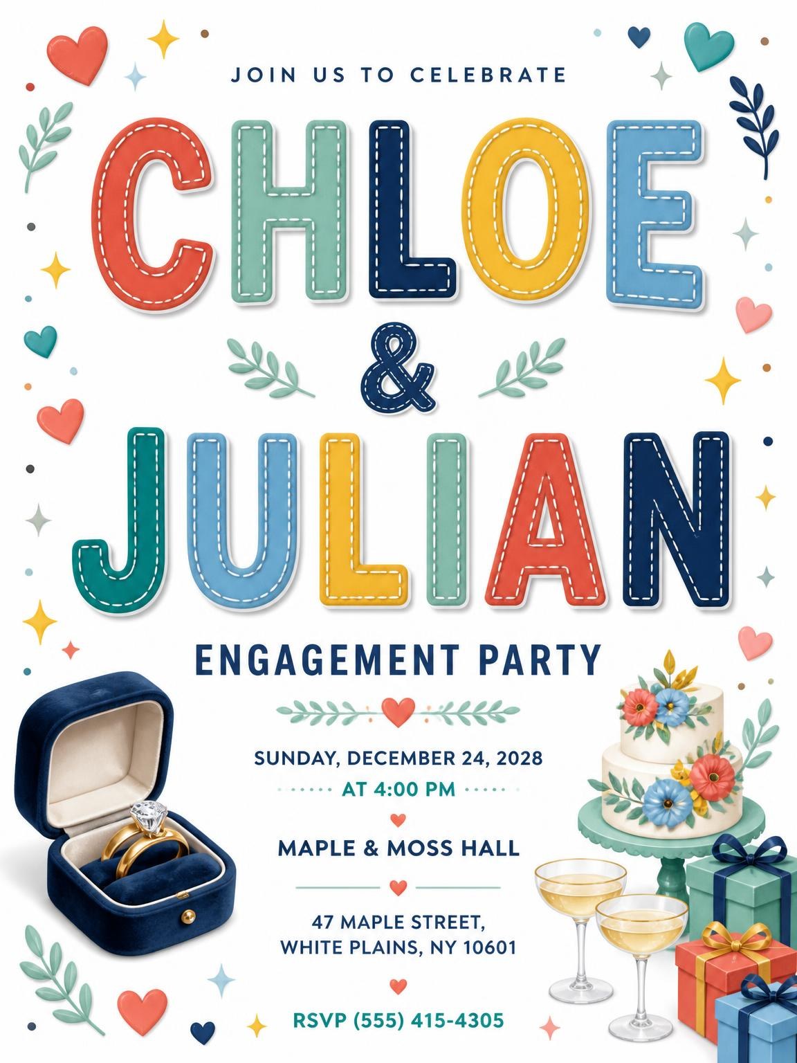 Ring Box Engagement Party Invitation