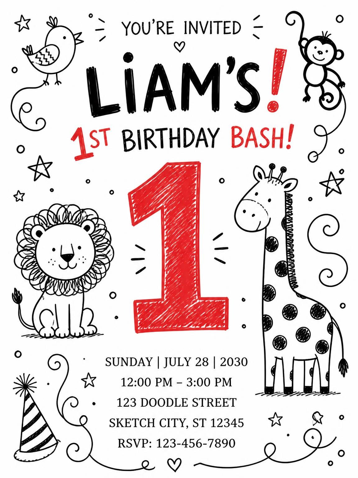 Safari First Birthday