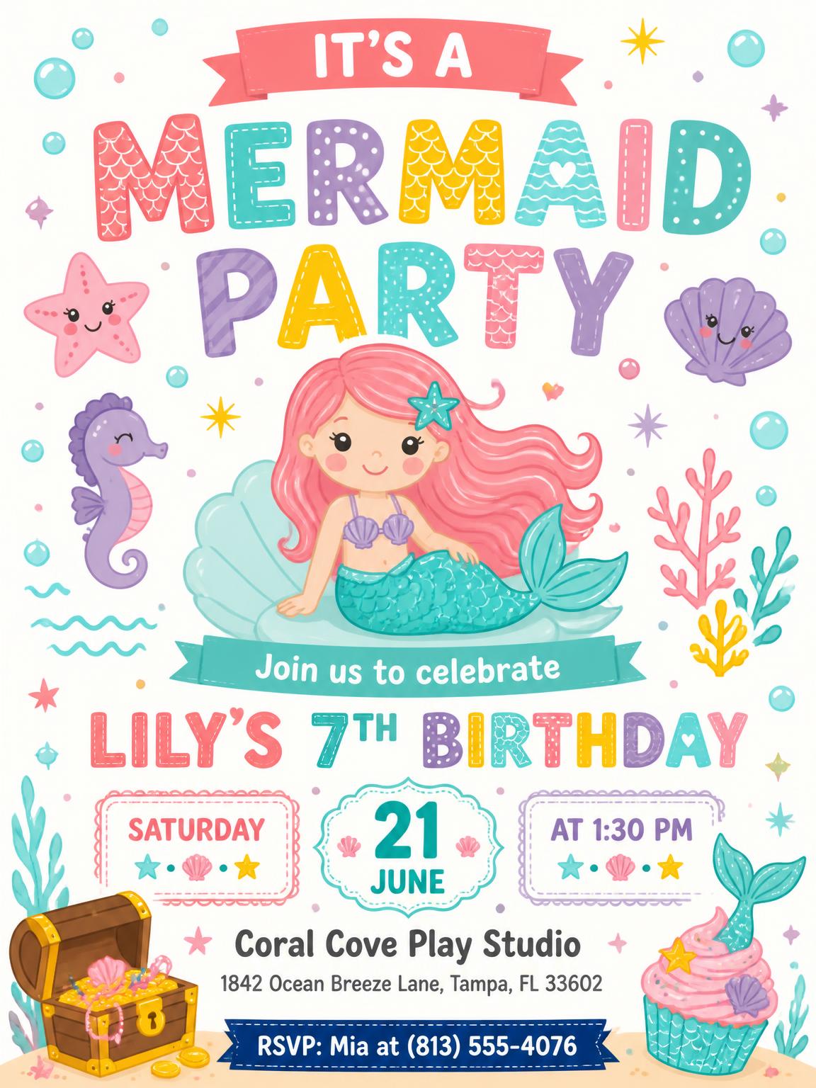 Magical Mermaid Cove 7th Birthday Party