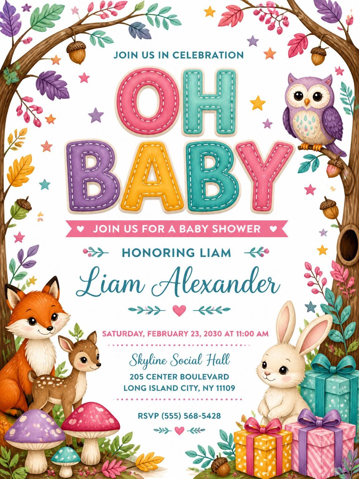 Branch Arch Baby Shower Invitation