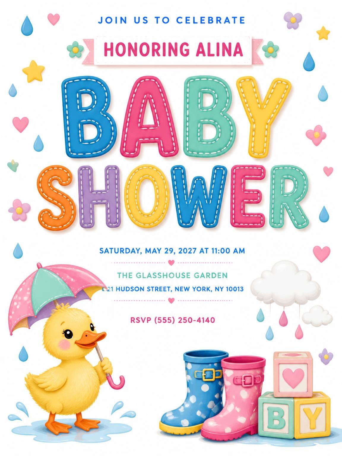 Baby Duckling Baby Shower Invitation