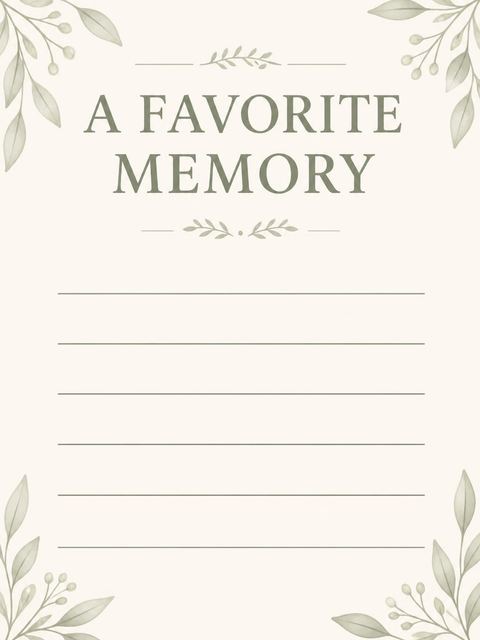 Memory card in the Sage Green Minimalist Milestone Birthday design