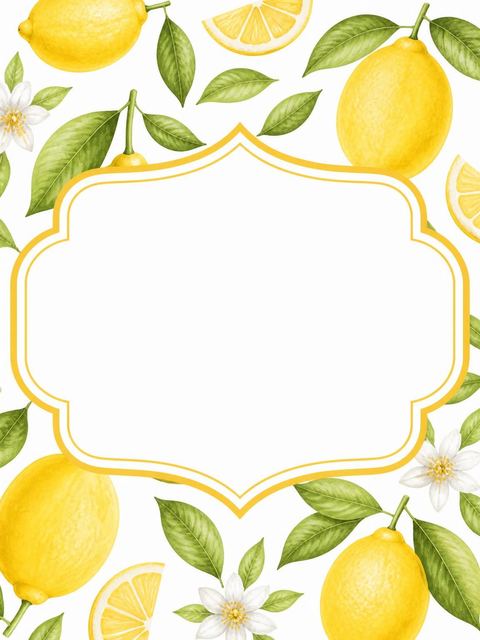 Place card in the Watercolor Lemon Citrus 2nd Birthday Invitation design