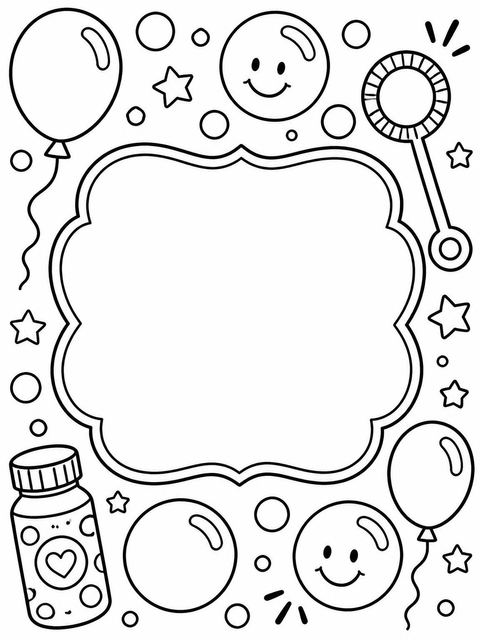 Coloring sheet in the Crayon Sketch Bubble 8th Birthday design