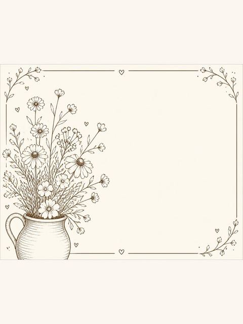 Place card in the Cream Ink Wildflower 90th Birthday design