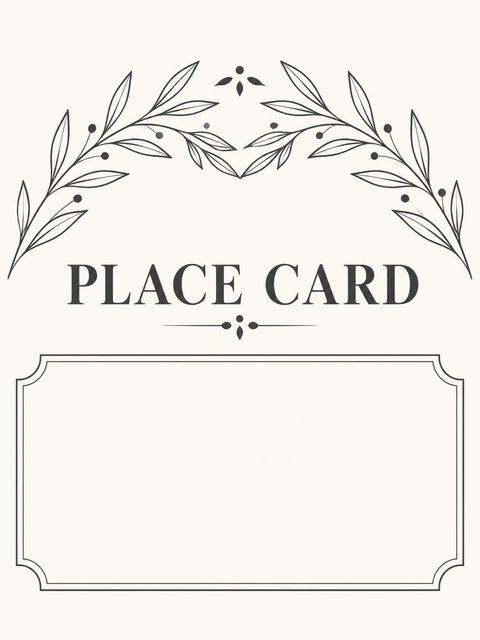 Place card in the Cream Charcoal Olive Laurel 85th Birthday design