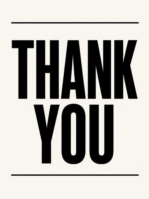 Thank-you flat in the Minimalist Black and Cream 30th Birthday Invitation design