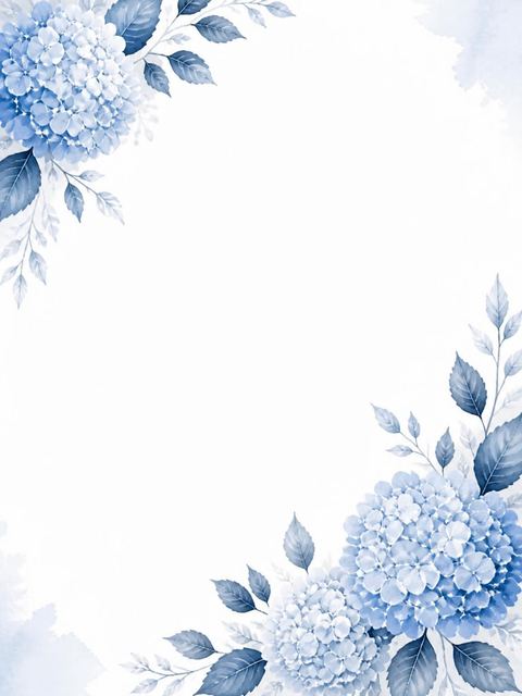 Place card in the Watercolor Blue Hydrangea Bridal Shower design