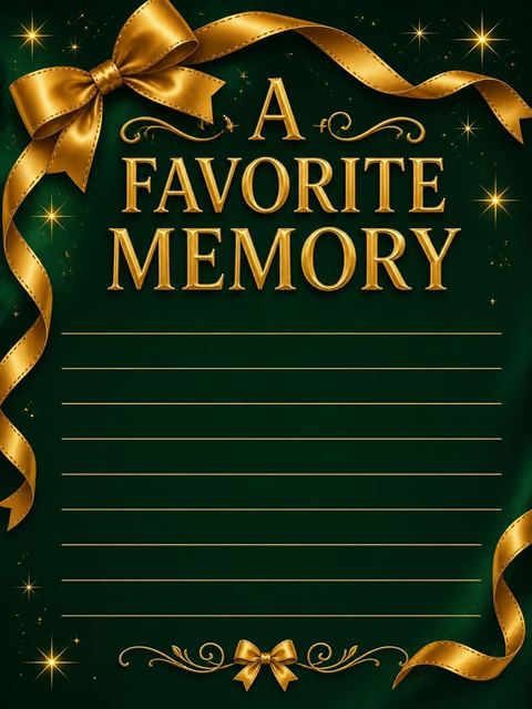 Memory card in the Emerald Silk Gold Ribbon 30th Birthday design