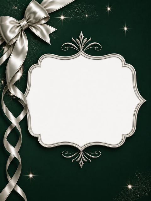 Place card in the Silver Ribbon Forest Green 30th Birthday design