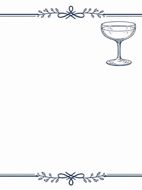 Place card in the Navy Ink Champagne Birthday Invitation design