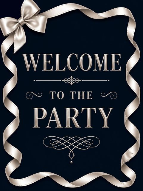 Welcome sign in the Elegant Navy 20th Birthday Invitation design