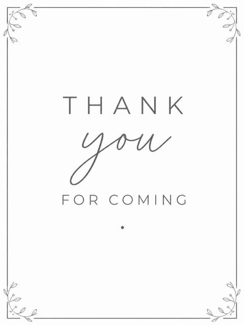 Thank-you flat in the Charcoal Script Minimalist 18th Birthday design