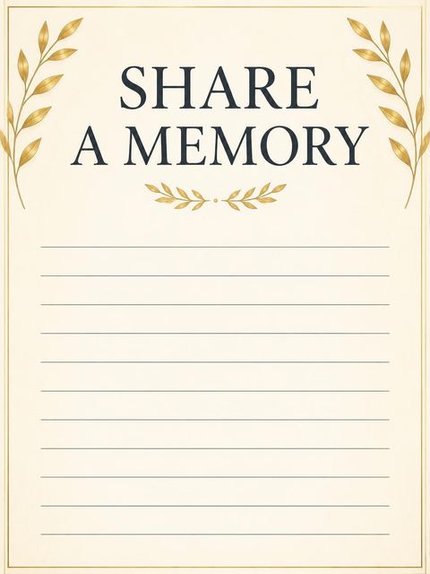 Memory card in the Gold Foil Laurel 80th Birthday design