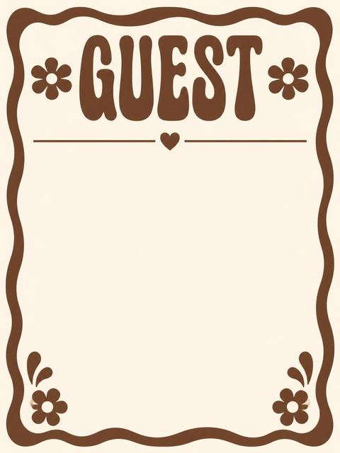 Place card in the Brown Groovy Typography 70th Birthday design