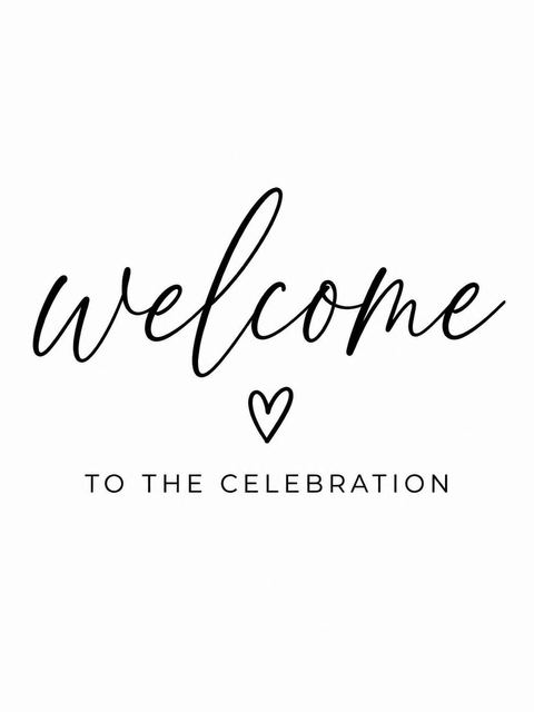 Welcome sign in the Minimalist Black and White 40th Birthday Invitation design