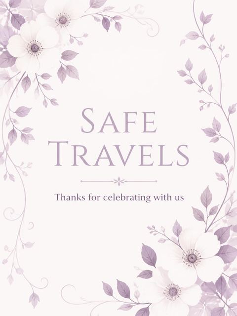 Goodbye card in the Elegant Anemone 30th Birthday design