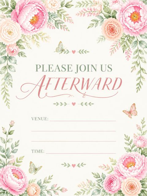Reception details in the Floral Bridal Shower design