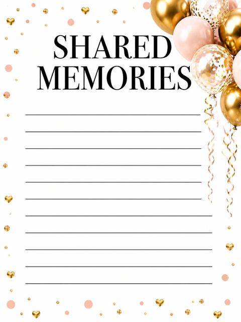 Memory card in the Metallic Gold Balloon 60th Birthday design