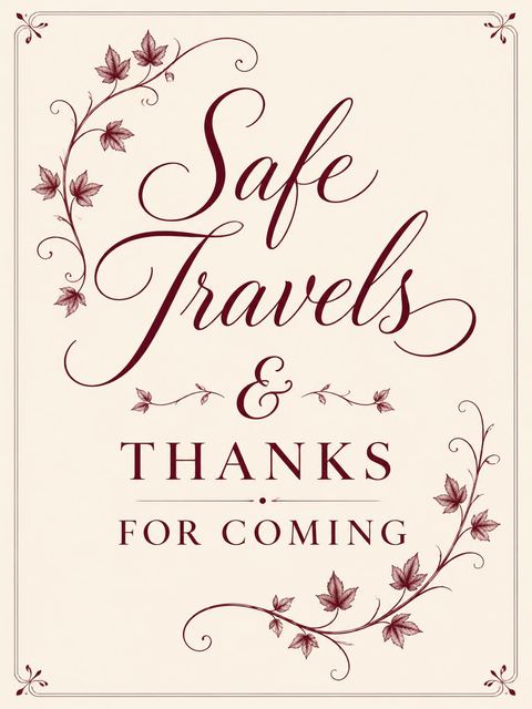 Goodbye card in the Vineyard Retirement Toast design